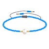 Bracelet Lien Perle d'Eau Douce Blanche et Petites Perles Mates - Azur - vue V1