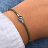 Bracelet Lien Perle d'Eau Douce Noire et Petites Perles Mates - Azur - vue V3
