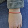 Bracelet Femme Tresse Plate en Cuir Mat Fermoir Clip Acier Inoxydable - Bleu Navy - vue V3