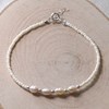 Bracelet Argent 925 4 Perles de Culture et Petites Perles Nacrées Blanches - vue V3
