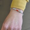 Bracelet Argent 925 Anneaux et Perles Facettées de Multiples Pierres - vue V2