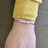 Bracelet Argent 925 4 Perles de Culture Blanches et Perles Facettées de Malachite et Apatite - vue V2