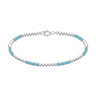 Bracelet Argent 925 Perles et Apatite Facetté M1