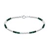 Bracelet Argent 925 Perles et Malachite Facetté M1 - vue V1