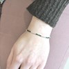 Bracelet Argent 925 Perles et Malachite Facetté M1 - vue V3