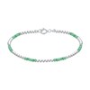 Bracelet Argent 925 Perles et Onyx Vert Facetté M1 - vue V1