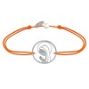 Bracelet Lien Argent 925 Médaille Ronde Ajourée Vierge en Prière - Orange - vue V1