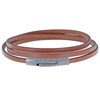 Bracelet Femme Cuir Plat Fermoir Acier Inoxydable - Classics - Rose Foncé - vue V1