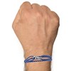 Bracelet Mixte Argent 925 Mousqueton Pivotant et Lien en Paracorde - Bleu - vue V3