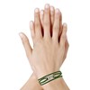 Bracelet Mixte Argent 925 Mousqueton Pivotant et Lien en Paracorde - Vert - vue V2