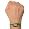 Bracelet Mixte Argent 925 Mousqueton Pivotant et Lien en Paracorde - Vert - vue V3