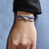 Bracelet Mixte Argent 925 Mousqueton Pivotant et Lien en Paracorde - Vert - vue V4