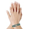 Bracelet Mixte Argent 925 Mousqueton Pivotant et Lien en Paracorde - Bleu Vert - vue V2