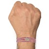Bracelet Mixte Argent 925 Mousqueton Pivotant et Lien en Paracorde - Rose - vue V3