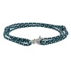 Bracelet Mixte Argent 925 Mousqueton Pivotant et Lien en Paracorde - Turquoise - vue V1