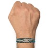 Bracelet Mixte Argent 925 Mousqueton Pivotant et Lien en Paracorde - Turquoise - vue V3