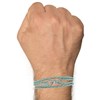 Bracelet Mixte Argent 925 Mousqueton Pivotant et Lien en Paracorde - Bleu ciel - vue V3