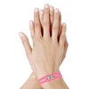 Bracelet Mixte Argent 925 Mousqueton Pivotant et Lien en Paracorde - Rose Fluo - vue V2