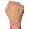 Bracelet Mixte Argent 925 Mousqueton Pivotant et Lien en Paracorde - Rose Fluo - vue V3