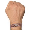 Bracelet Mixte Argent 925 Mousqueton Pivotant et Lien en Paracorde - Bordeaux - vue V3