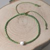Bracelet Lien Perle d'Eau Douce Blanche et Petites Perles Brillantes - Or - vue V3