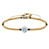 Bracelet Lien Oeil de Sainte Lucie et Petites Perles Brillantes - Or - vue V1