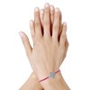 Bracelet Argent 925 Trèfle sur Lien - Fuchsia - vue V2