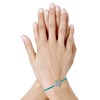 Bracelet Argent 925 Trèfle sur Lien - Turquoise - vue V2