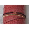 Bracelet Duo Trèfle Or 9 Carats Perles et Lien Tréssé Doré - Noir - vue V3