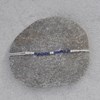 Bracelet Lien Lurex Perles de Lapis Lazuli Facettées Perles Argent 925 - vue V4