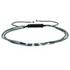 Bracelet Duo Lien Perles de Verre Multicolores Perles Argent 925 - vue V1