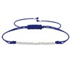 Bracelet Lien Bleu Perles de Béryl Facettées Perles Argent 925 - vue V1