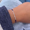 Bracelet Lien Bleu Perles de Béryl Facettées Perles Argent 925 - vue V3