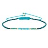 Bracelet Lien Tréssé Plat Perles en Or 9 carats Perles Facettées de Turquoise et d'Aventurine - vue V1