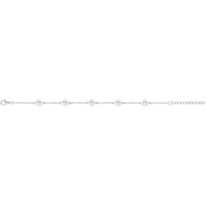 Bracelet en Argent avec oxyde de zirconium blanc