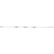 Bracelet en Argent avec oxyde de zirconium blanc