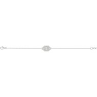 Bracelet en Argent avec oxyde de zirconium blanc