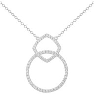 Collier en Argent avec oxyde de zirconium blanc