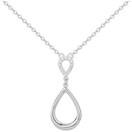 Collier en Argent avec oxyde de zirconium blanc