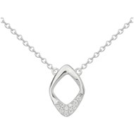 Collier en Argent avec oxyde de zirconium blanc