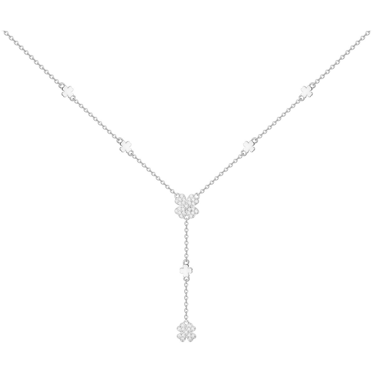 Collier en Argent avec oxyde de zirconium blanc