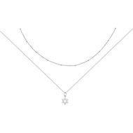 Collier en Argent avec oxyde de zirconium blanc