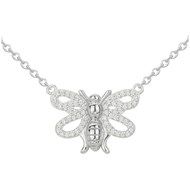 Collier en Argent avec oxyde de zirconium blanc