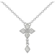 Collier en Argent avec oxyde de zirconium blanc