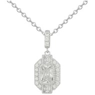 Collier en Argent avec oxyde de zirconium blanc