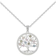 Collier en Argent avec oxyde de zirconium multicolore