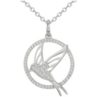 Collier en Argent avec oxyde de zirconium blanc