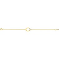 Bracelet en Plaqué Or avec oxyde de zirconium blanc
