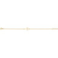 Bracelet en Plaqué Or avec oxyde de zirconium blanc