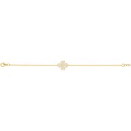 Bracelet en Plaqué Or avec oxyde de zirconium blanc